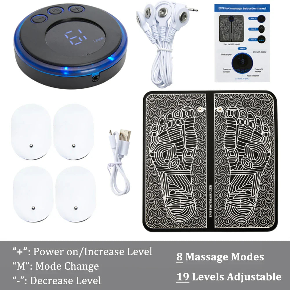 Electric Foot Massage Mat - 8 Modes Rechargeable