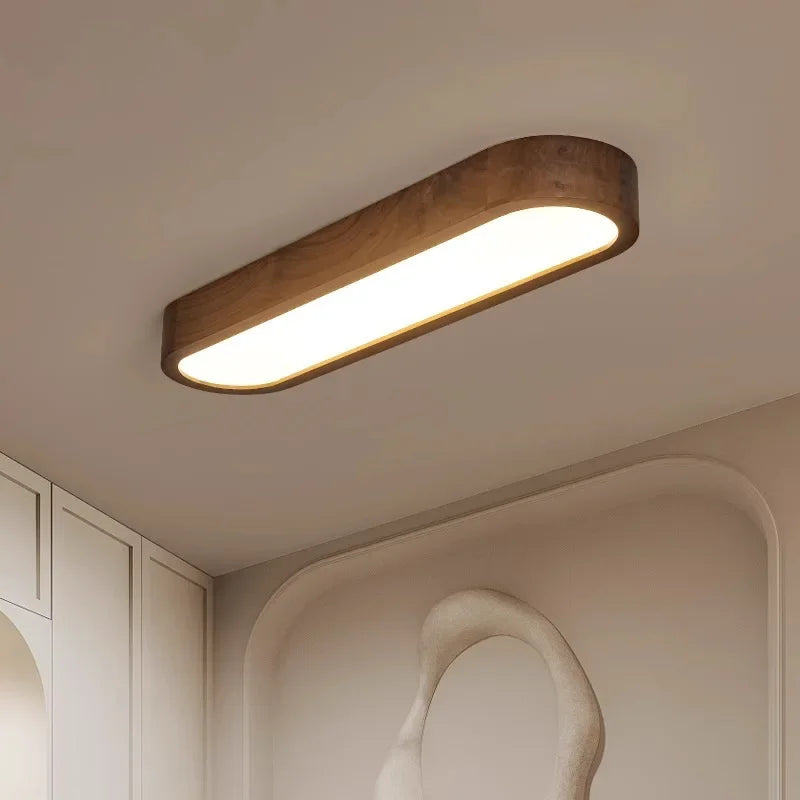 Natural Wood LED Ceiling Lamp