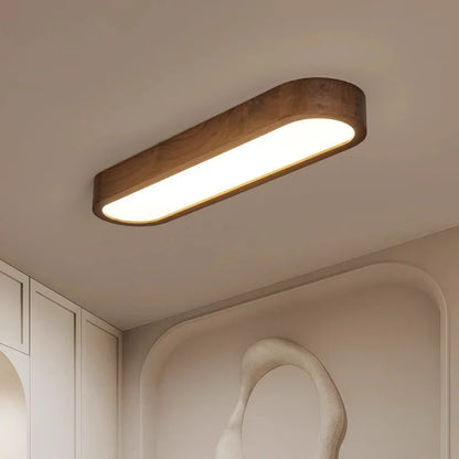 Natural Wood LED Ceiling Lamp
