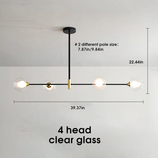 Spherical Glass Pendant Light with Warm LED Lighting