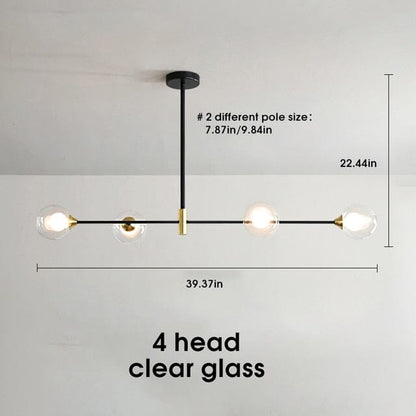 Spherical Glass Pendant Light with Warm LED Lighting