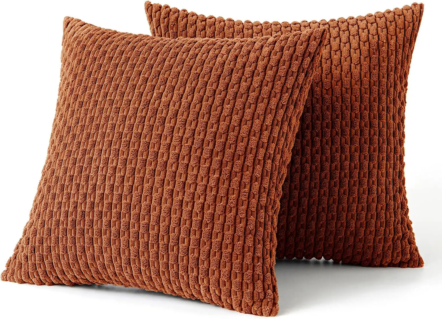Soft Striped Velvet Decorative Pillow in Modern Rustic Style