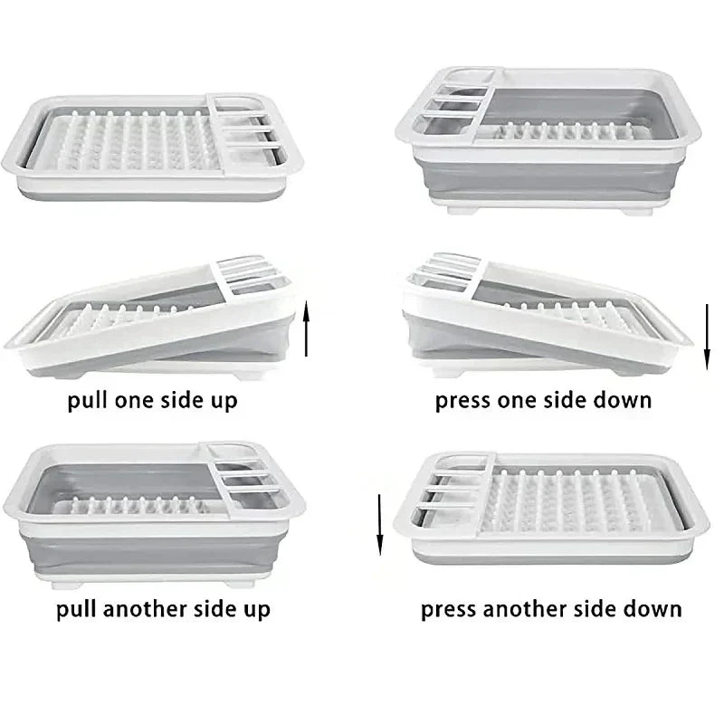 Space Saving Collapsible Dish Drying Rack