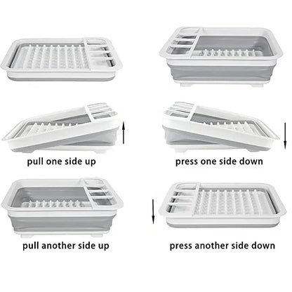 Space Saving Collapsible Dish Drying Rack