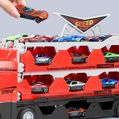 Ultimate Racing Toy Trailer with Cars and Track