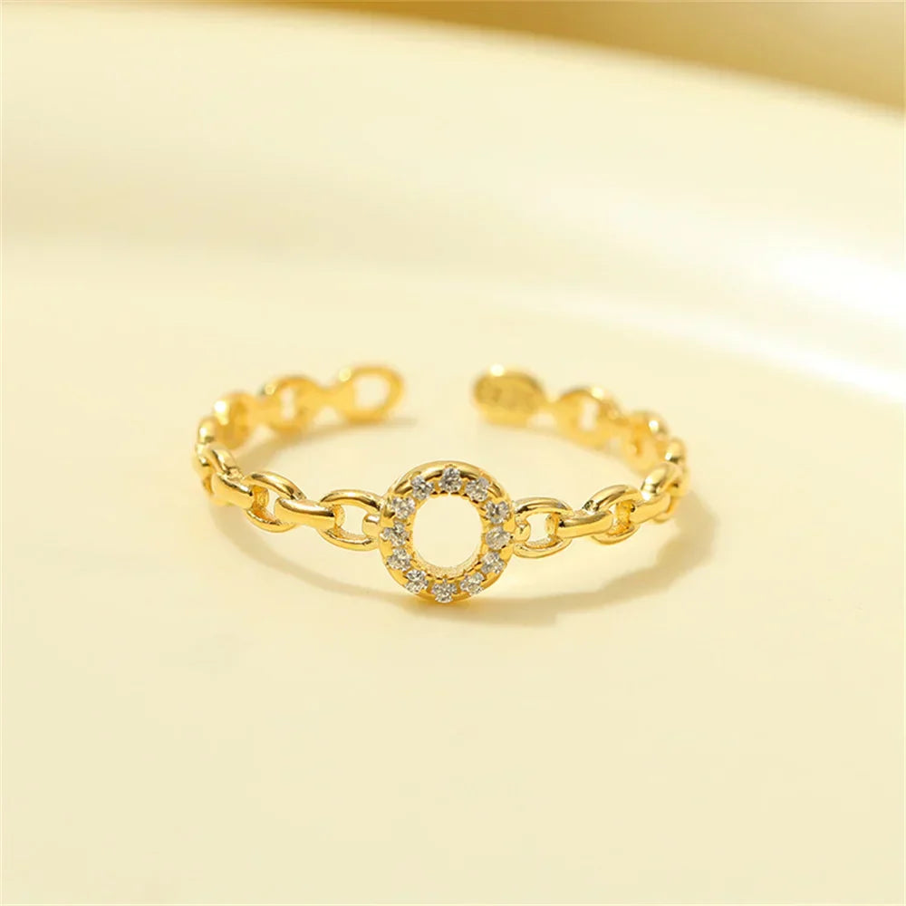 Elegant Initial Diamond Letter Ring