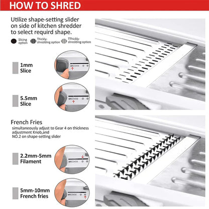 Premium 18-in-1 Vegetable Slicer with Sharp Stainless Steel Blades