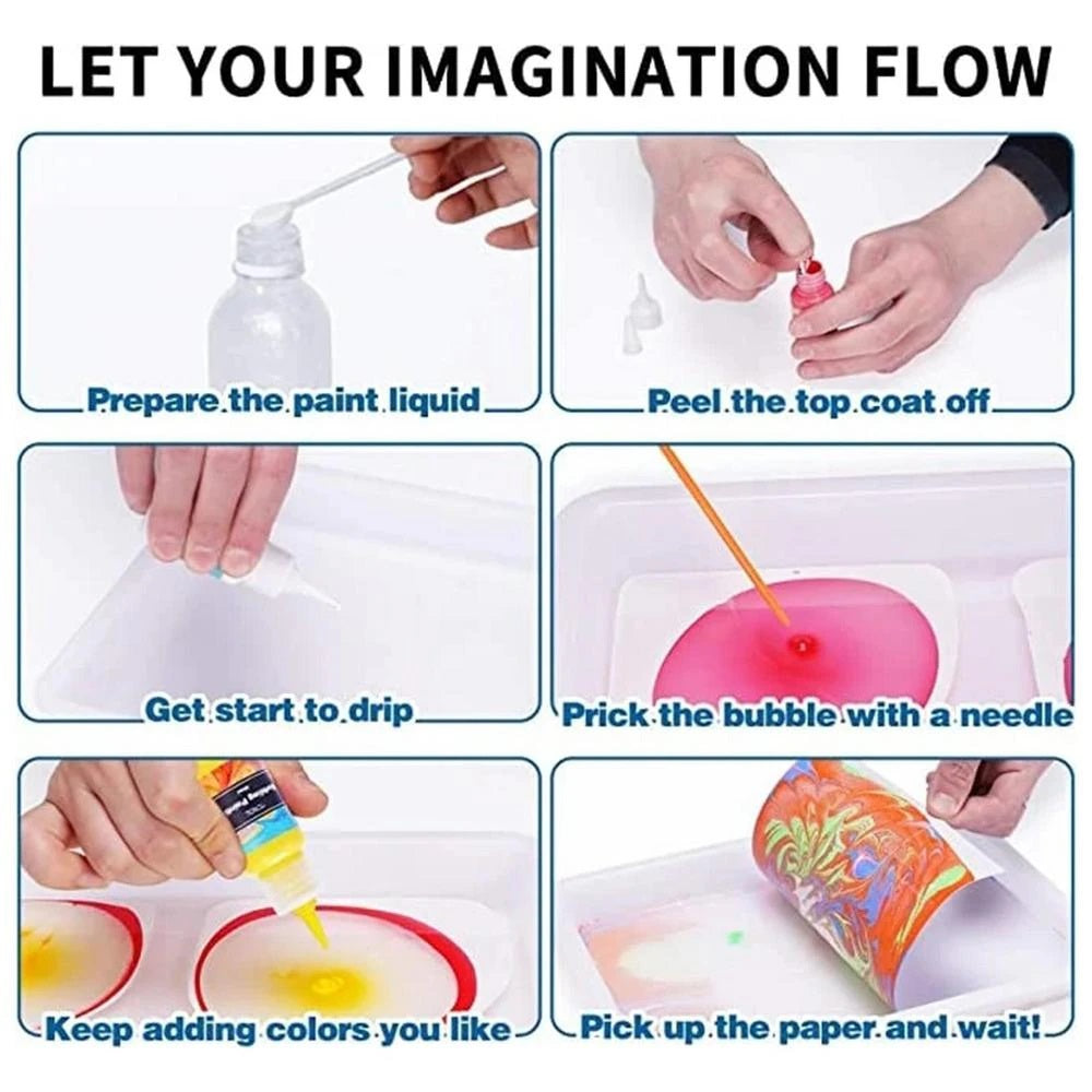 Vibrant Easy Paint Marble Art Kit