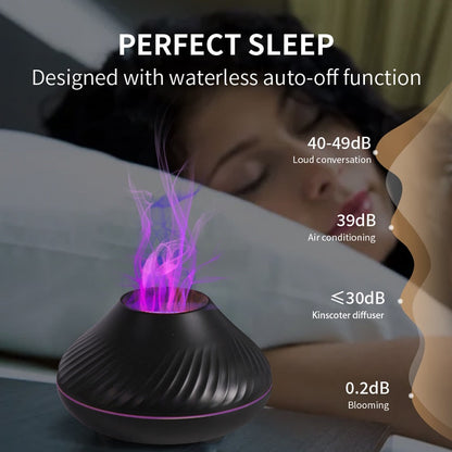 Colorful LED Volcano USB Humidifier Lamp