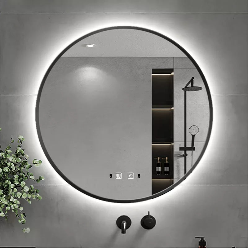 Round LED Illuminated Bathroom Mirror - Luxicro