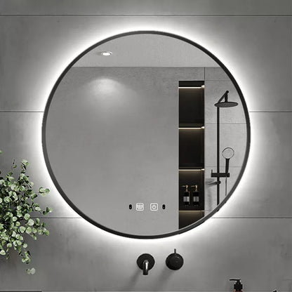 Round LED Illuminated Bathroom Mirror - Luxicro