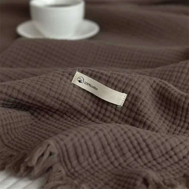 Soft Classic White Throw Blanket
