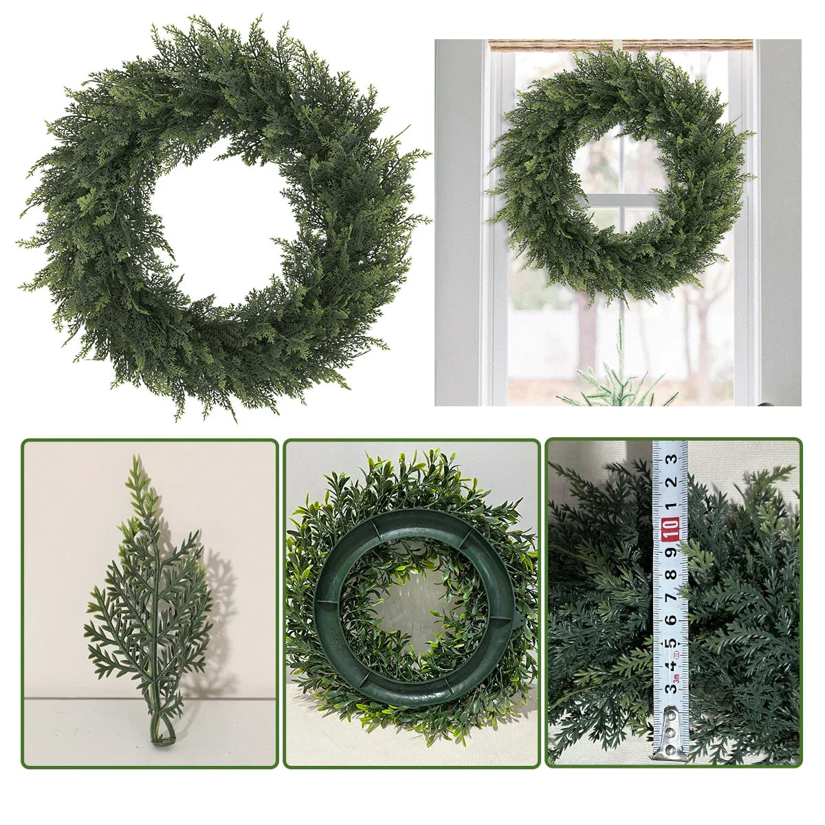 Fresh Greenery Circular Wreath Home Decoration 30cm