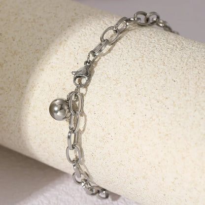 Colorful Beaded Paperclip Charm Bangle