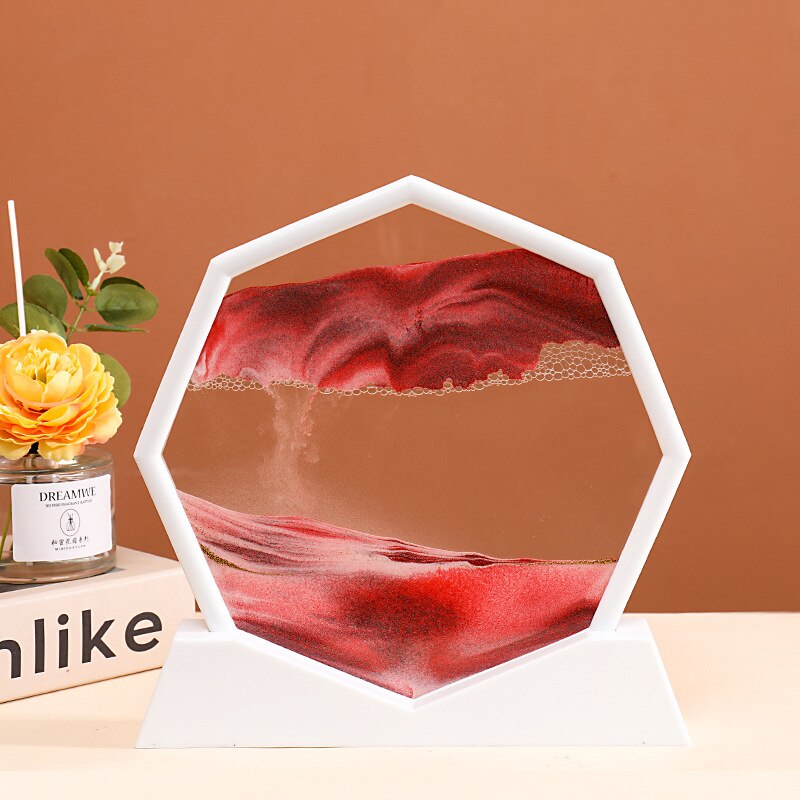 Vibrant Sea Glass Hexagon Table Centerpiece