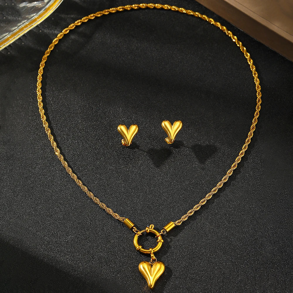 Fashionable Anchor Heart Jewelry Set