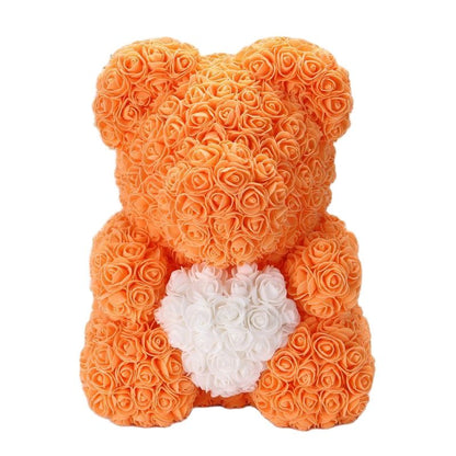 Artificial Flower Cute Stuffed Bear Toy