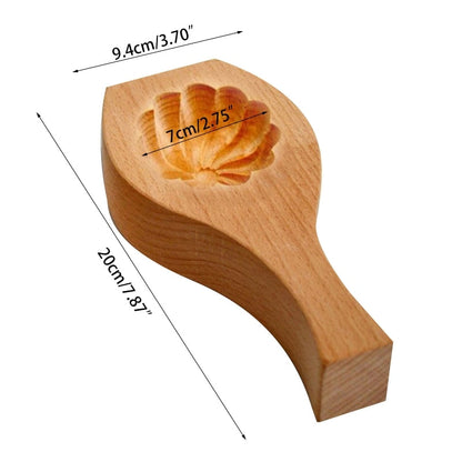 Natural Wood Mooncake Maker Tool
