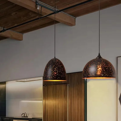 Rustic Chic Metal Hanging Lamp