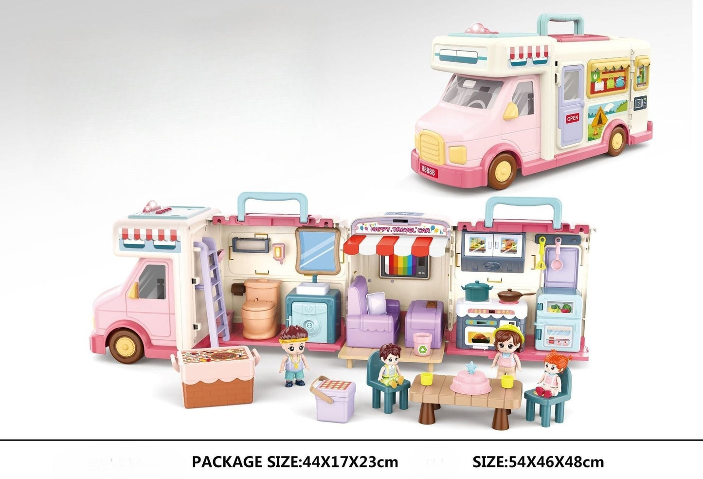 Big Children's Playhouse Bus Toy Set
