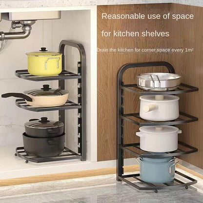 Foldable Compact Corner Storage Shelf Unit