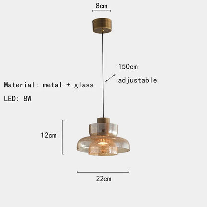 Stylish Shattered Glass Pendant Lighting Fixture