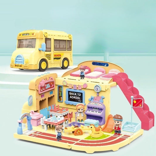 Big Children's Playhouse Bus Toy Set - Luxicro