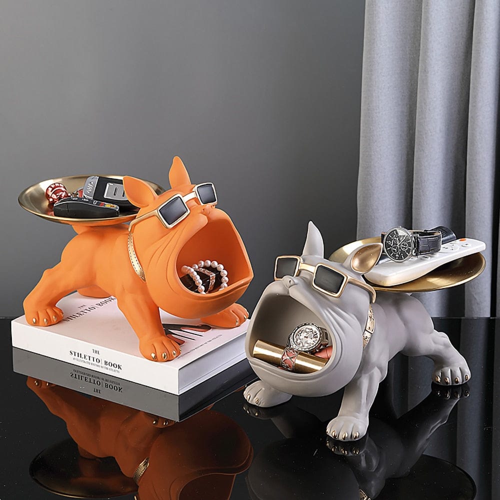 Cozy Bulldog Figurine Lamp