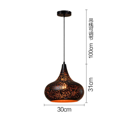 Rustic Chic Metal Hanging Lamp