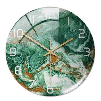 Elegant Silent Marble Wall Clock - Luxicro