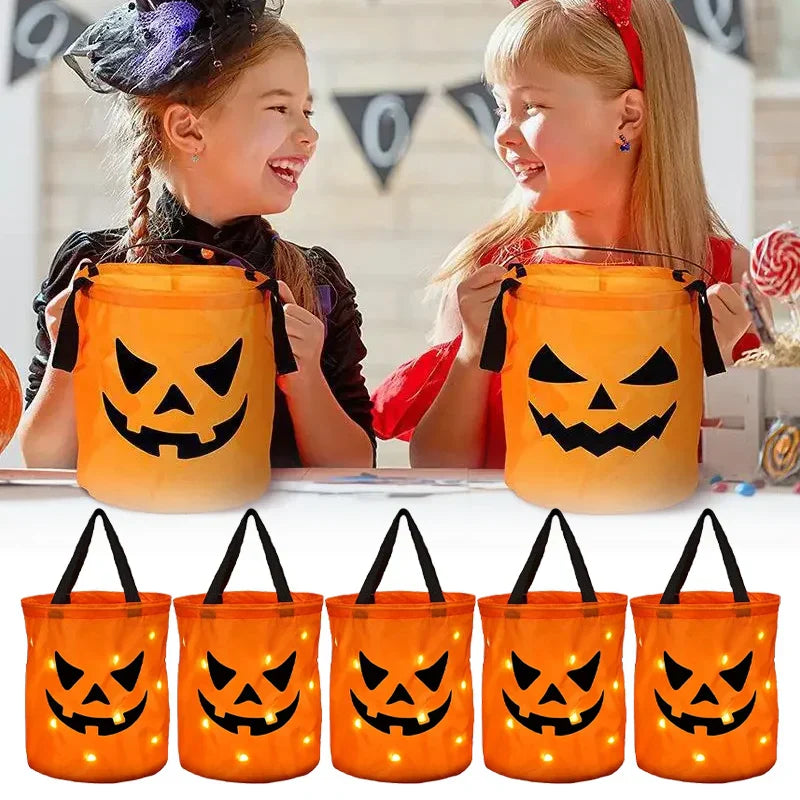 Glowing LED Trick or Treat Halloween Pail - Luxicro