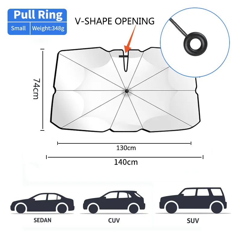 Compact Car Sun Protection Umbrella