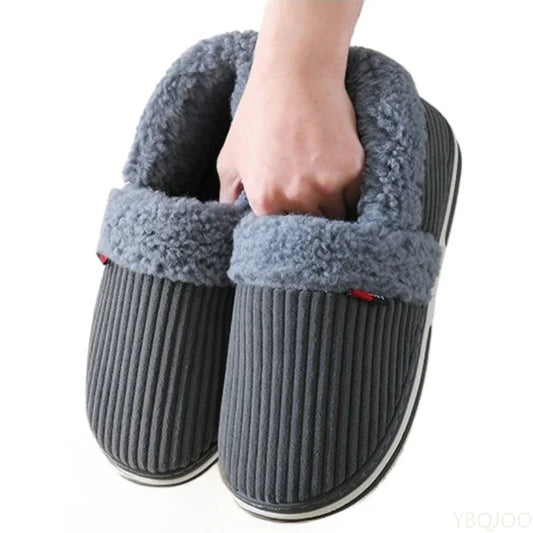 Cozy Couple Plush Slippers with Grip Soles - Luxicro