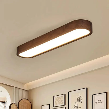 Natural Wood LED Ceiling Lamp