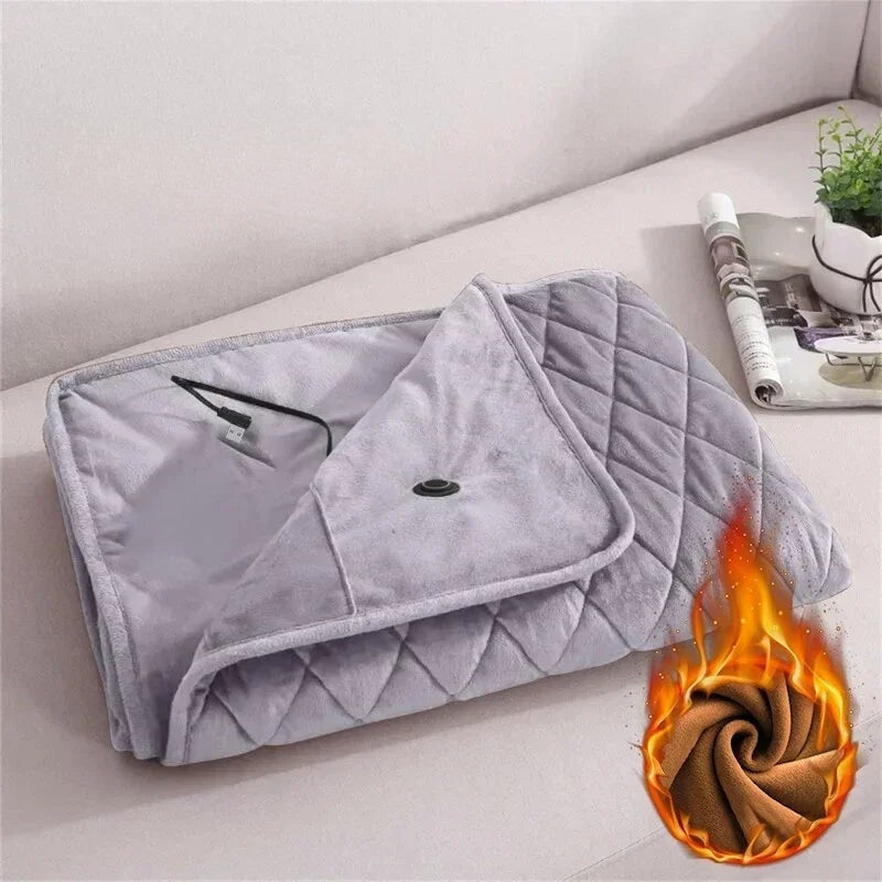 Cozy Electric Throw Blanket for Home and Office Use - Luxicro