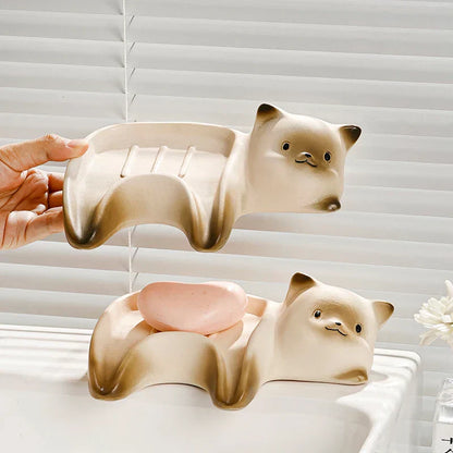 Cute Kitty Bathroom Soap Dish