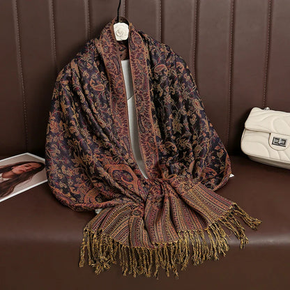 Soft Cashmere Women's Scarf with Warm Luxury Print