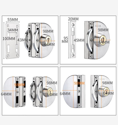Secure Stainless Steel Sliding Glass Door Lock
