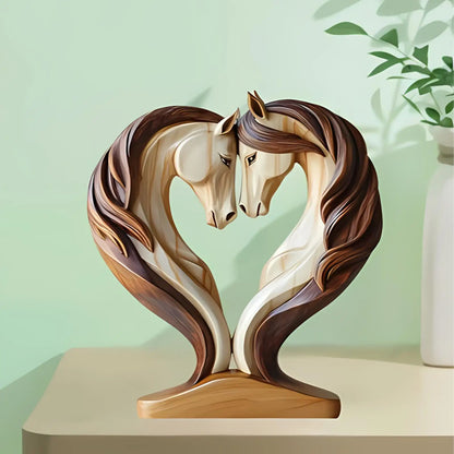 Beautiful Wooden Horse Figure Decoration