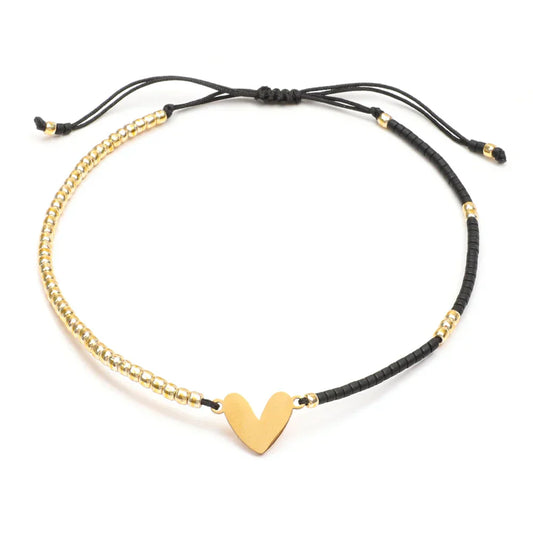 Dainty Crystal Love Charm Bracelet - Luxicro