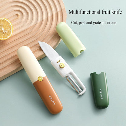 Compact 3 in 1 Pocket Peeler Knife