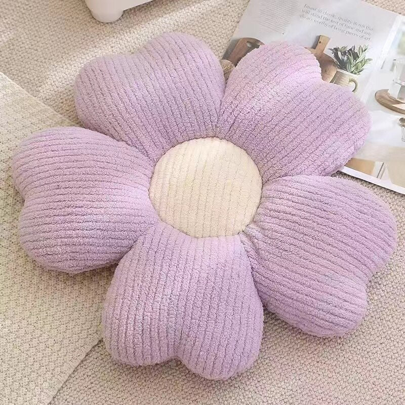 Soft Flower Design Accent Pillow