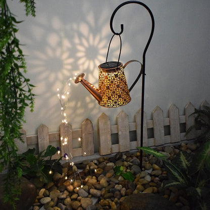 Outdoor Solar Garden Lantern Watering Can