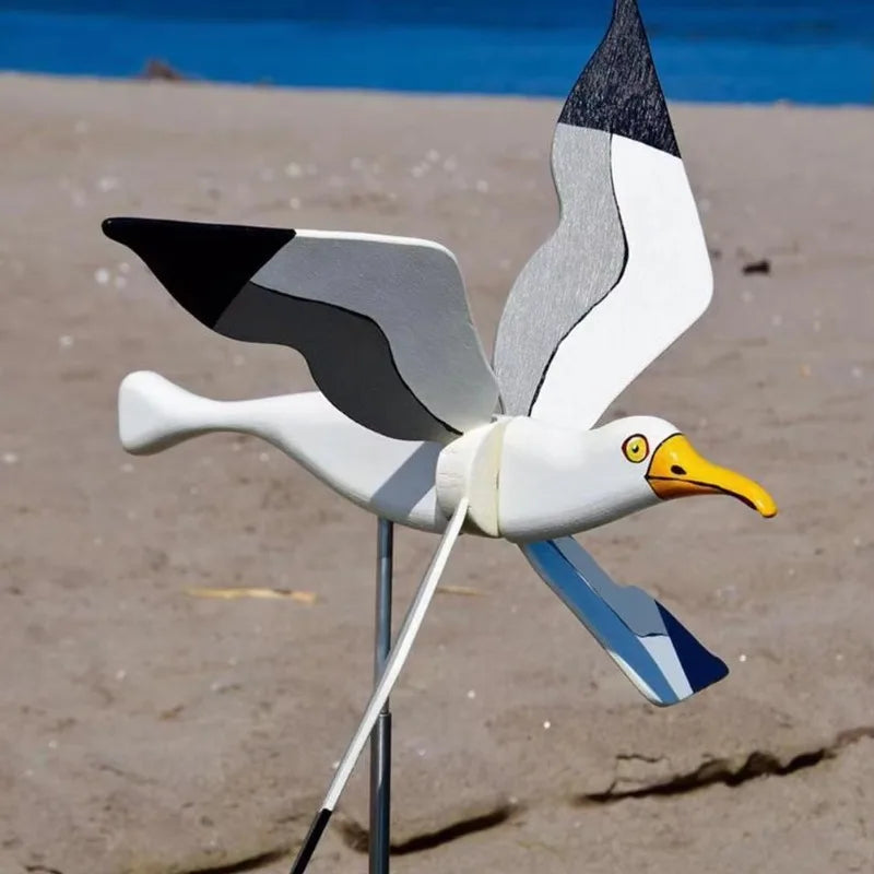 Vibrant Garden Spin Decor Seagull Ornament