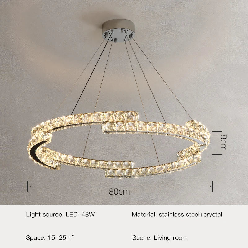 Luxury Gold Crystal Ceiling Light Fixture