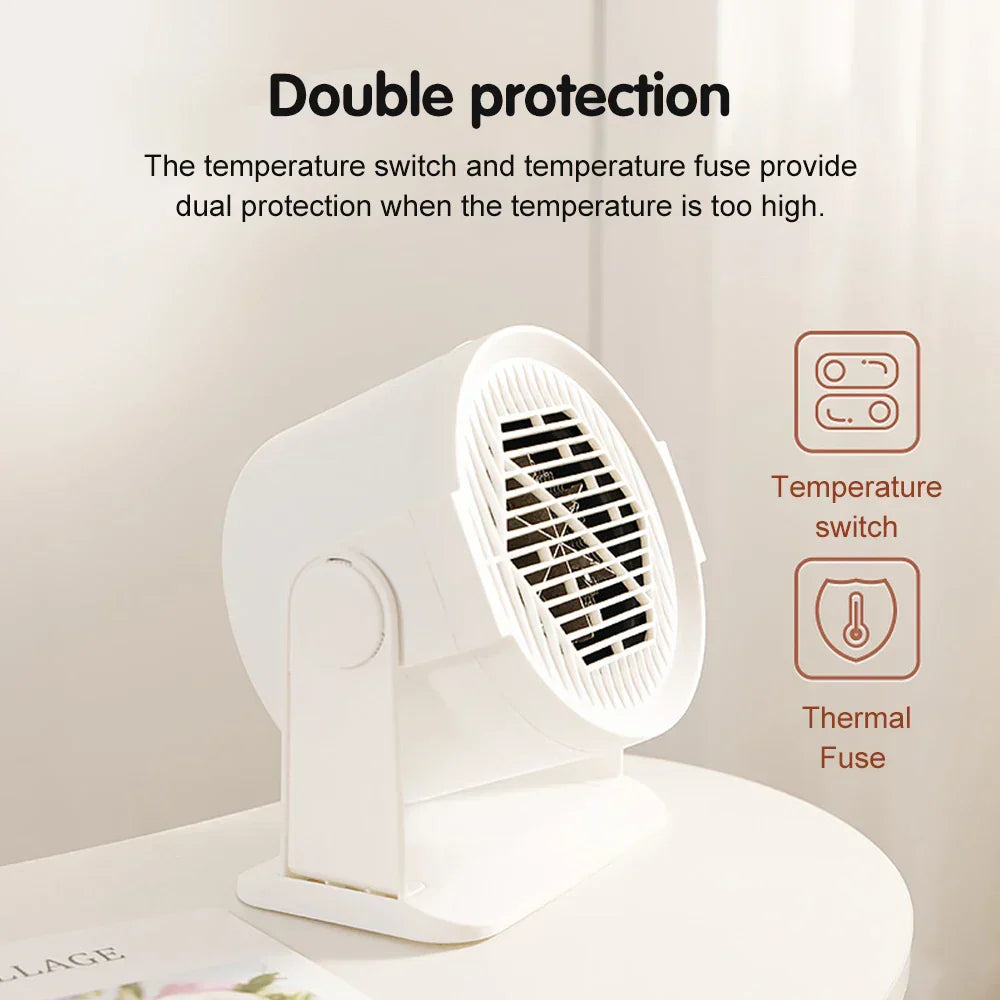 Portable Electric Heater with Fan and Warm Foot Rest