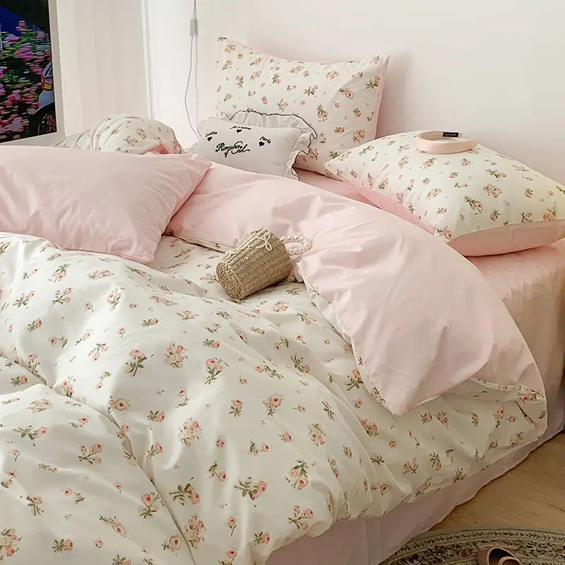 Soft Floral Bedding Comforter Set - Luxicro