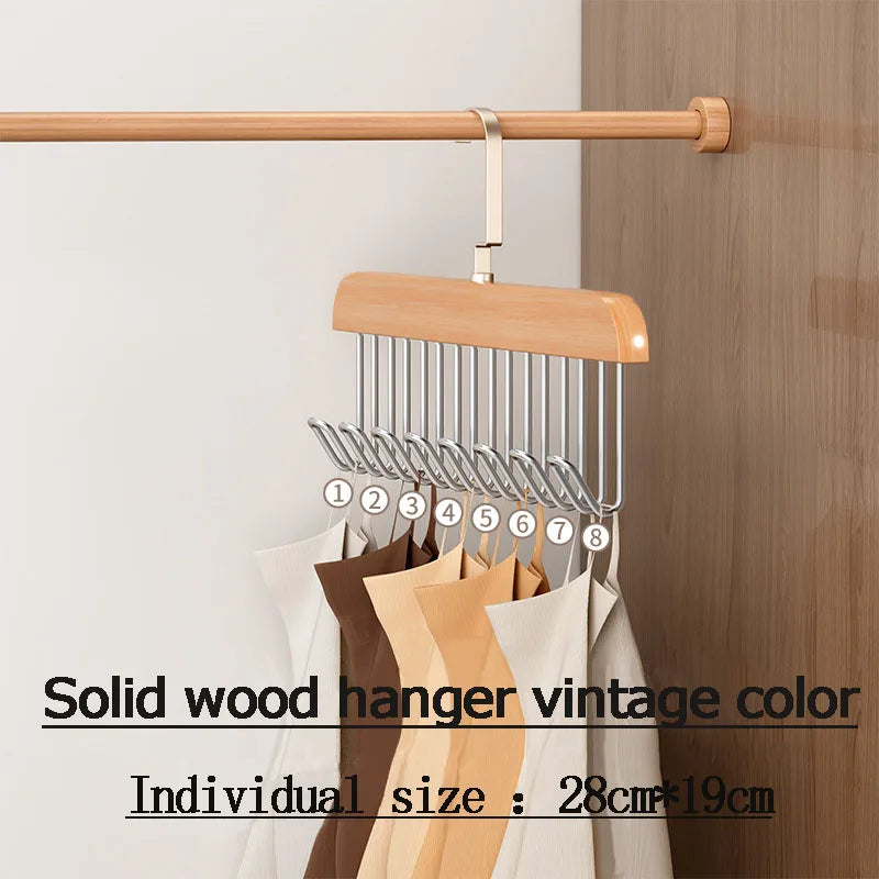 Compact 3-Hook Closet Storage Organizer Rack - Luxicro