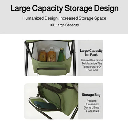 Cooler Portable Folding Camping Stool