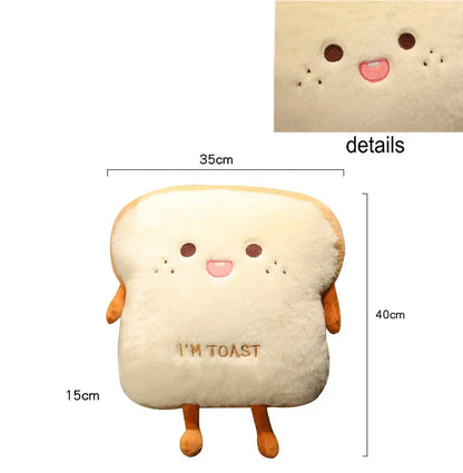 Cozy Toast Shaped Super Soft Heat Pillow